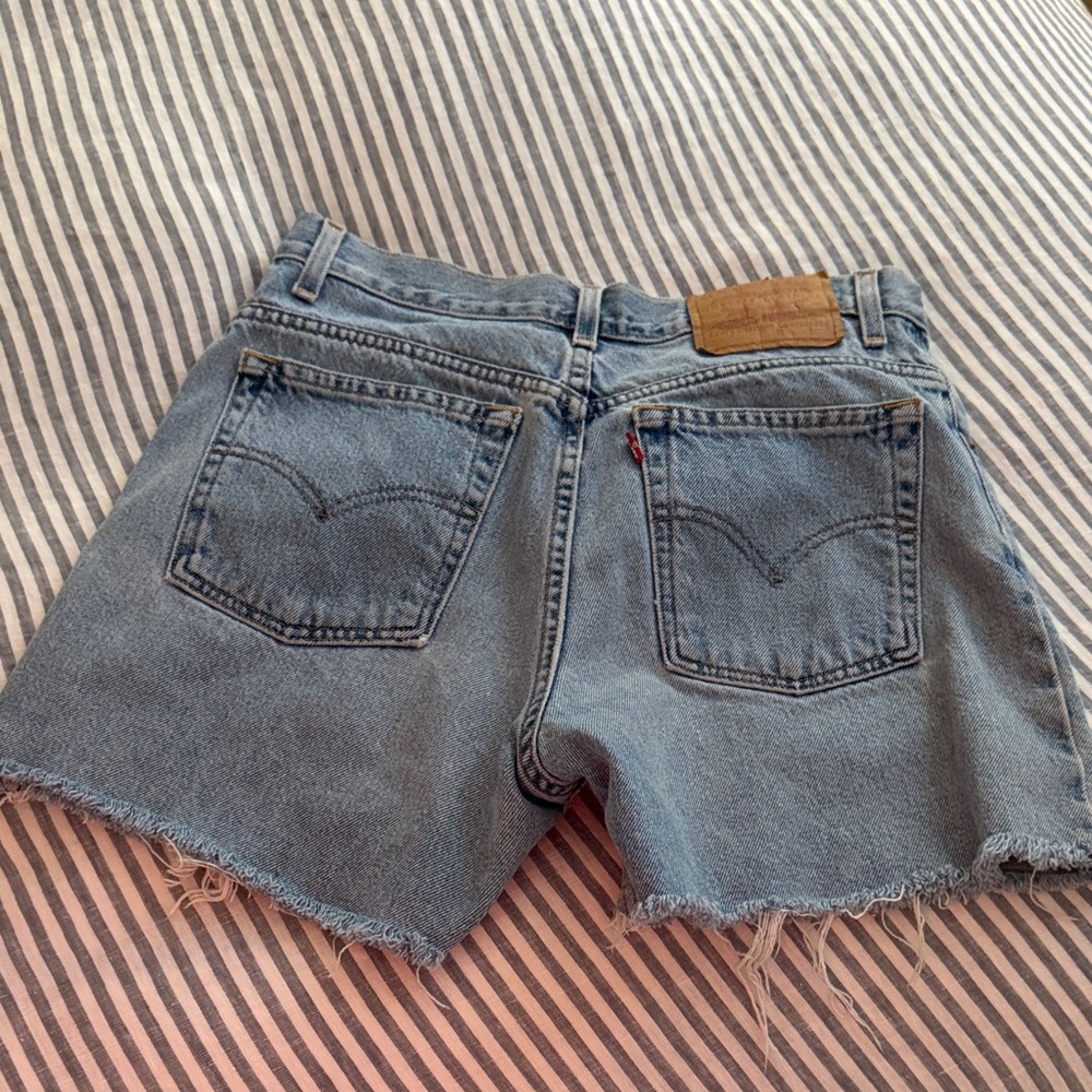 Levi's Women's Light Blue Cutoff Denim Shorts